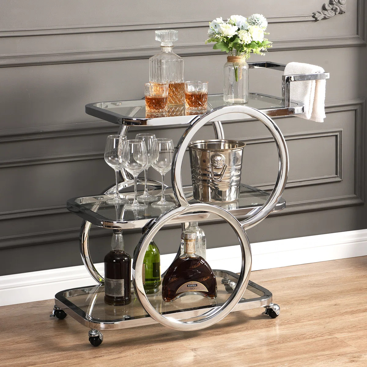 Antu 3-Tier Mobile Home Service Bar Cart | Wayfair North America