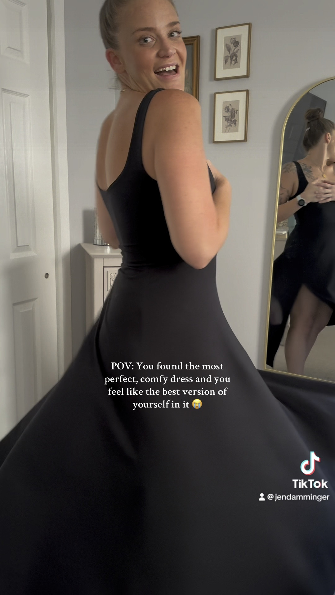 IT’S THE PERFECT DRESS EVER AND IM NEVER TAKING IT OFF!!! I just feel like the best version of myself in it! With its soft material and high waistline, it’ll give anyone that snatched waist and hourglass shape!⏳ 