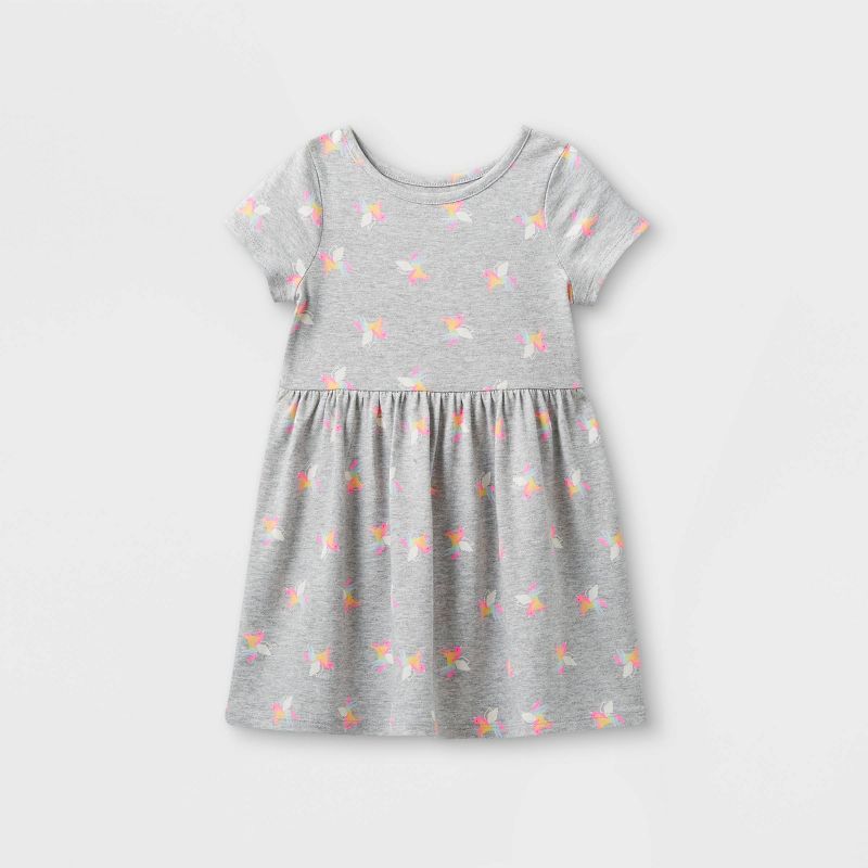 Toddler Girls' Printed Knit Short Sleeve Dress - Cat & Jack™ | Target