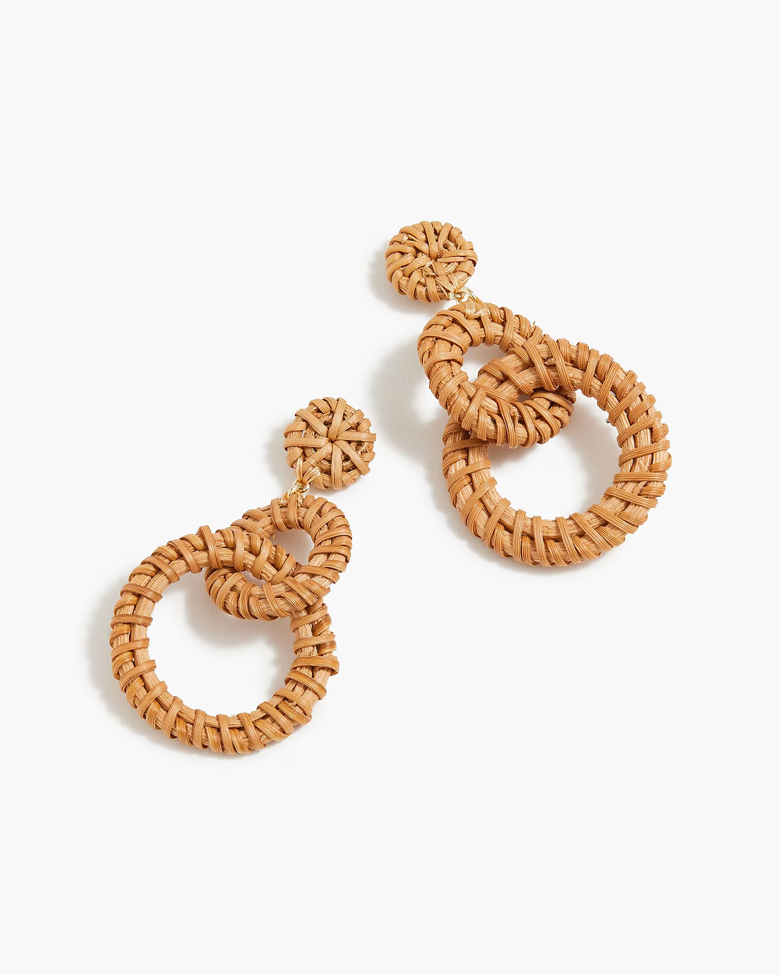 Interlocking rattan hoop earrings | J.Crew Factory