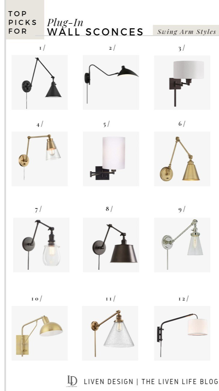 Plug in swing arm wall sconce. Antique brass sconce. Living room sconce. Modern sconce. Bedroom sconce. 

#LTKSeasonal #LTKHome #LTKSaleAlert