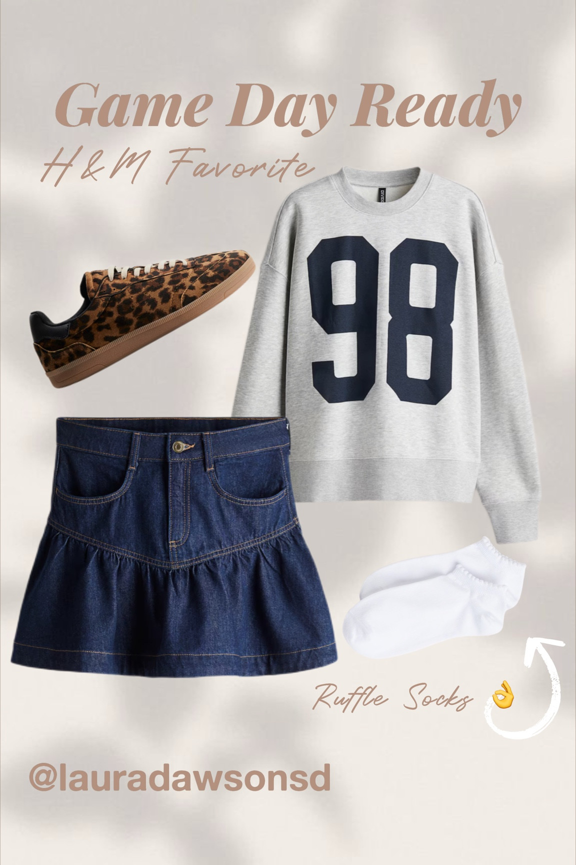 Game Day Ready with H&M! My favorite skirt paired with a fun graphic sweatshirts! So fun💋 I sized up in the skirt for a less fitted look💋

#LTKMostLoved #LTKStyleTip #LTKFindsUnder50