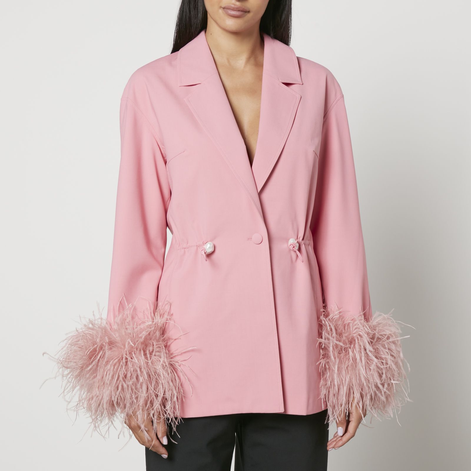 Sleeper Girl With Pearl Feather-Trimmed Crepe Blazer | Coggles | Coggles (Global)