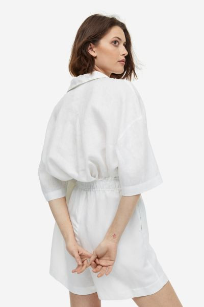 Linen-blend Pull-on Shorts | H&M (US + CA)