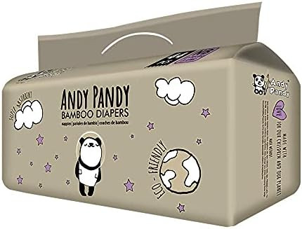 Andy Pandy Bamboo Disposable Diapers 710 lbs 24 kg, White, Newborn (5-10 Pound), 44 Count | Amazon (US)