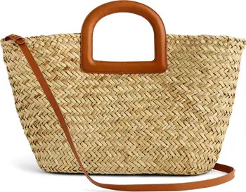The Large Handwoven Straw Crossbody Basket Tote | Nordstrom