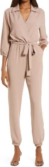 Tie Waist Long Sleeve Jumpsuit | Nordstrom