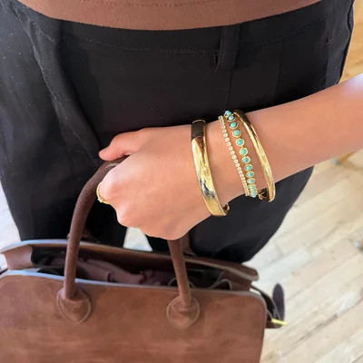 Nadia Classic Hinge Bangle - Classic Thin Gold | BaubleBar