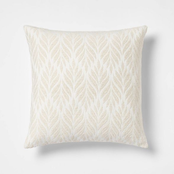 Woven Botanical Square Throw Pillow - Threshold™ | Target