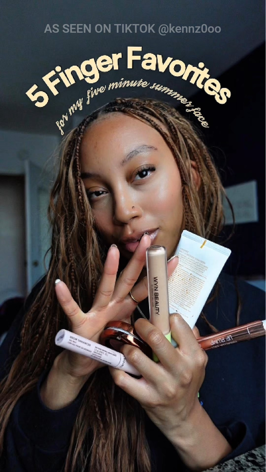 my current 5 fingaaaa favorites inspired by the ceo of blush (Toni Bravo on tiktok) I shared my current five product fave keeping me looking dewy, flushed & aliveeeee in the summmma time! 

a true no foundation/concealer look for the girls that like to have a lil depth without committing to a full face routine in this summer heat! 

featuring: INNISFREE spf, COVERGIRL brow enhancer (a pigmented brow wax), WYN BEAUTY concealer (high coverage + cream to powder finish), DANESSA MYRICKS yummy skin blush (another cream -> powder finish & just gorgeous!), TARTE maracuja lip plump (for a one swipe lip combo) 

#LTKBeauty #LTKSeasonal #LTKStyleTip