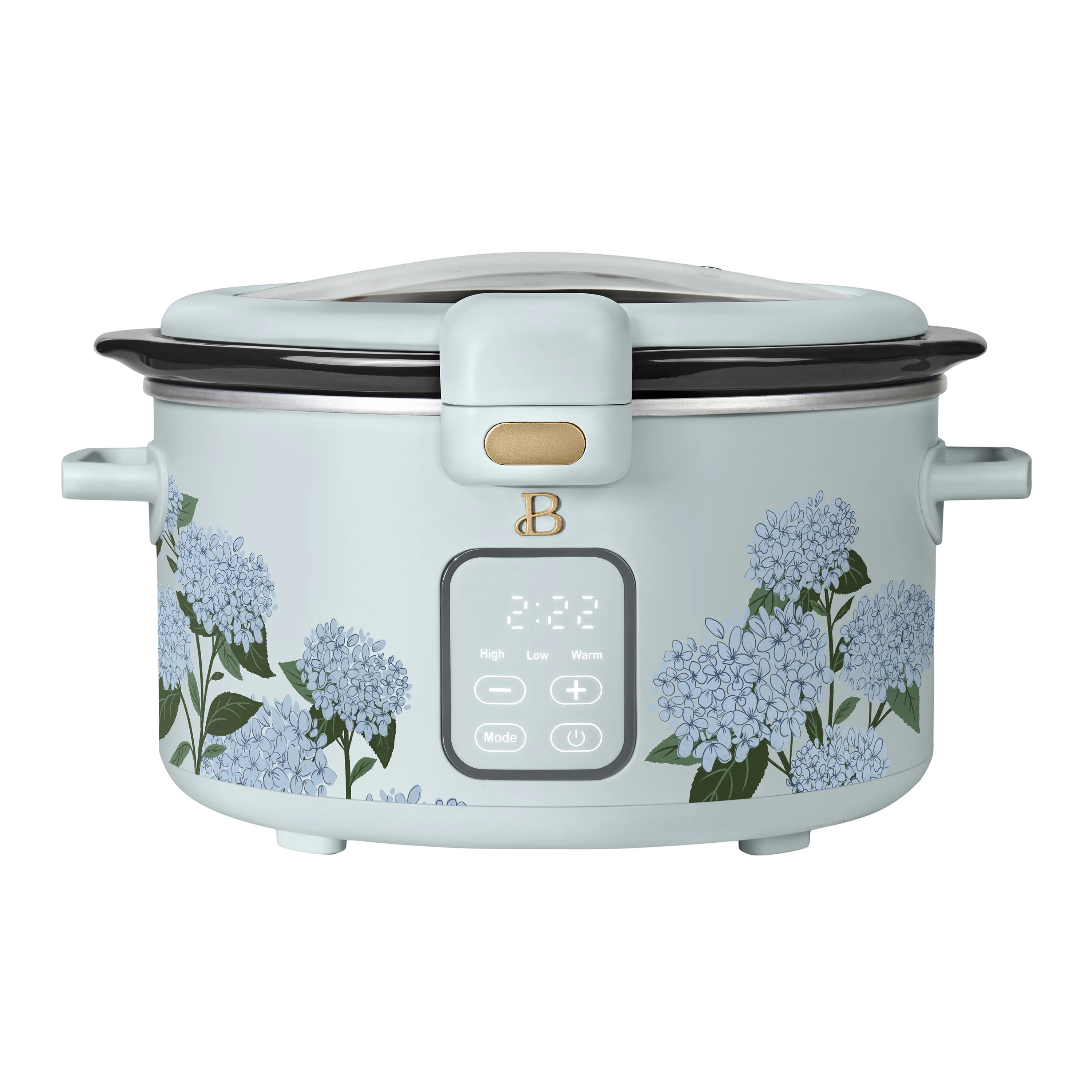 Beautiful 4 Qt Digital Slow Cooker with Hinged Locking Lid, Hydrangea Floral by Drew Barrymore | Walmart (US)