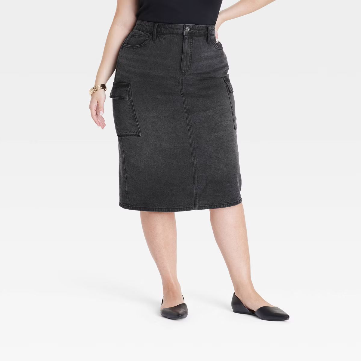 Women's Midi Denim Skirt - Ava & Viv™ | Target