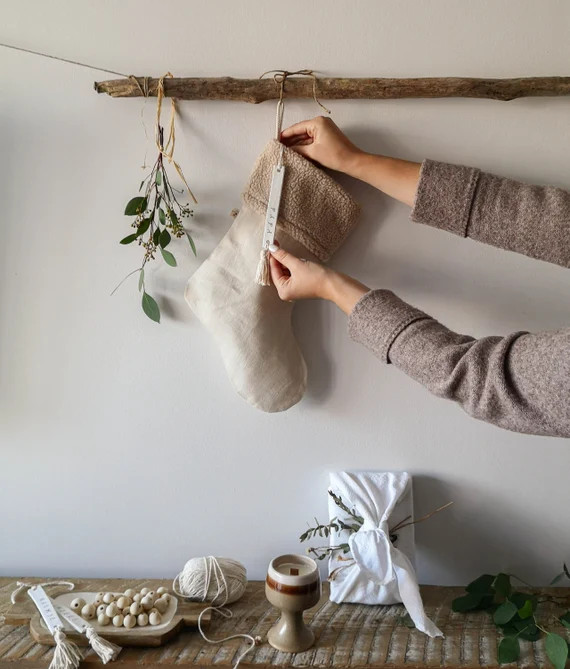 JoJo Fletcher x Etsy The Natural Lin Christmas Stocking  | Etsy | Etsy (US)