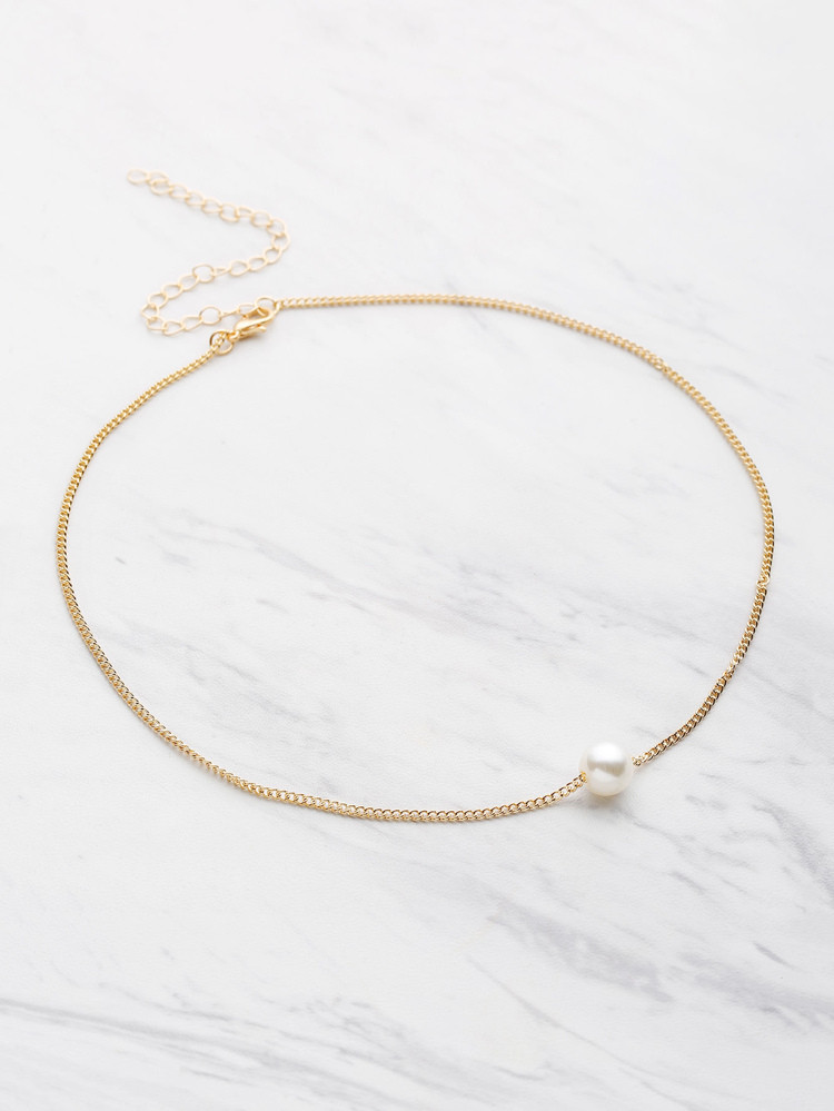Chain Necklace With Faux Pearl | SHEIN