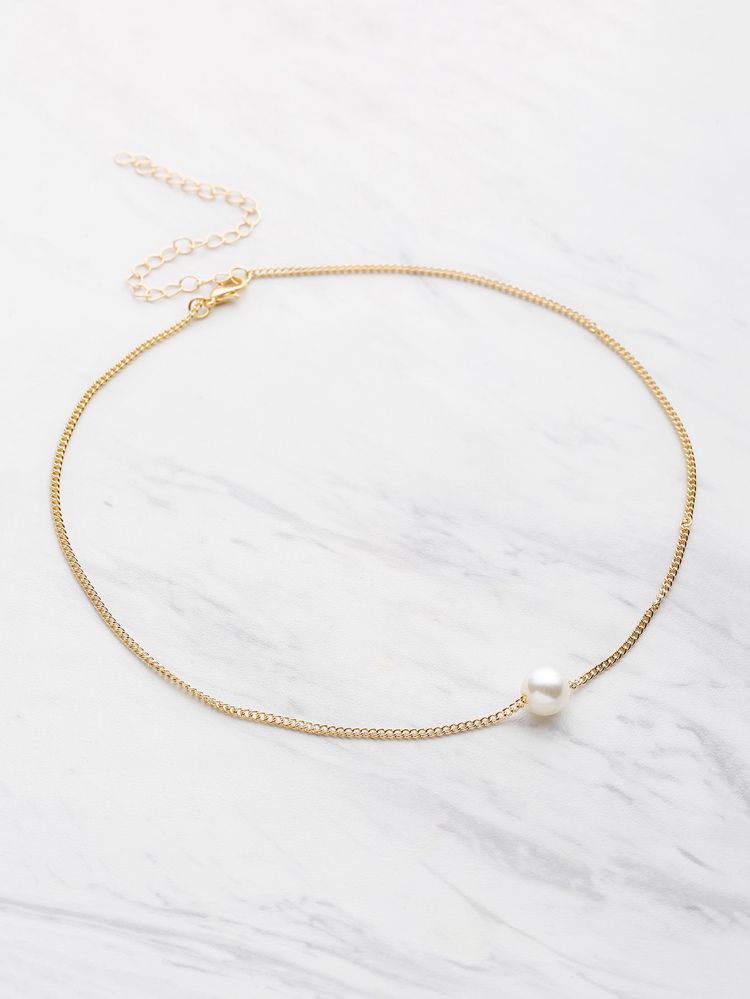 Chain Necklace With Faux Pearl | SHEIN