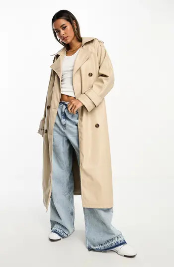 Faux Leather Trench Coat | Nordstrom