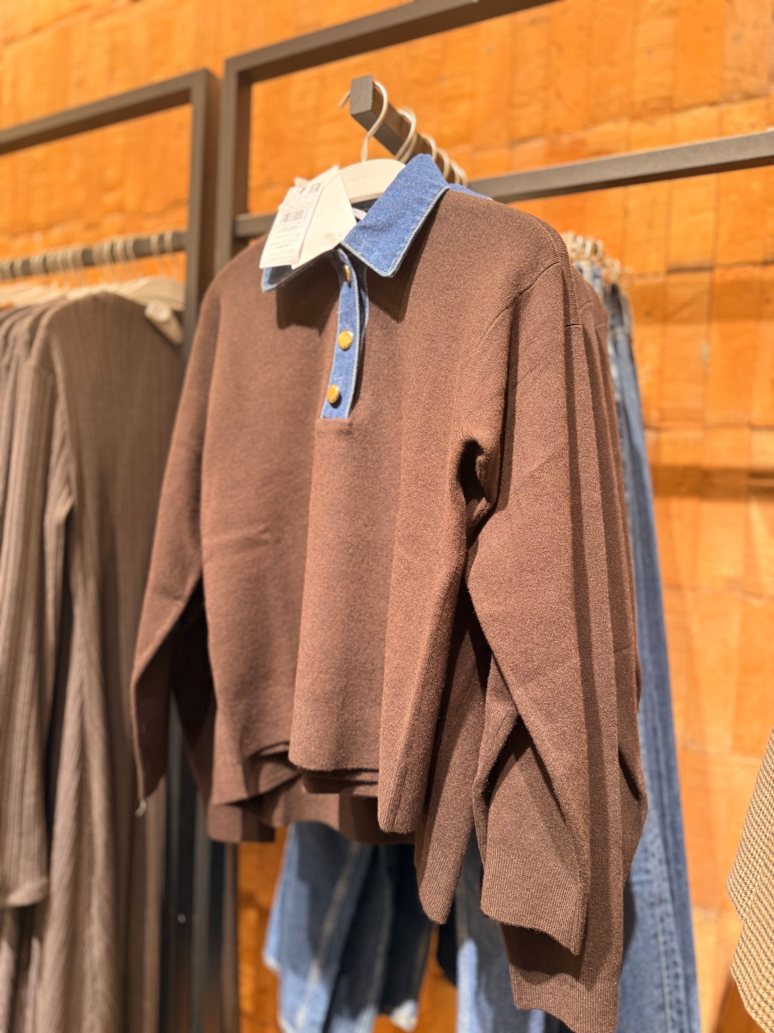 Saw this in mango and I’m just obsessed. The color the collar all of it! 