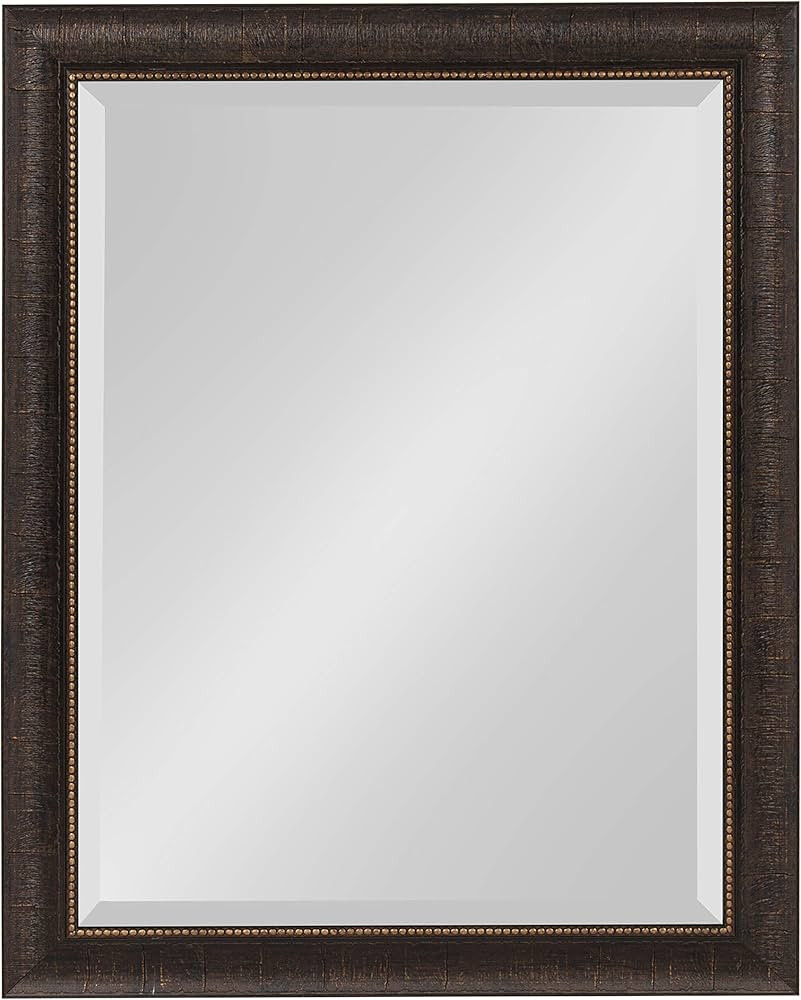 Kate and Laurel Aldridge Framed Decorative Rectangle Wall Mirror; 22 x 28; Bronze; Vintage Rectan... | Amazon (US)