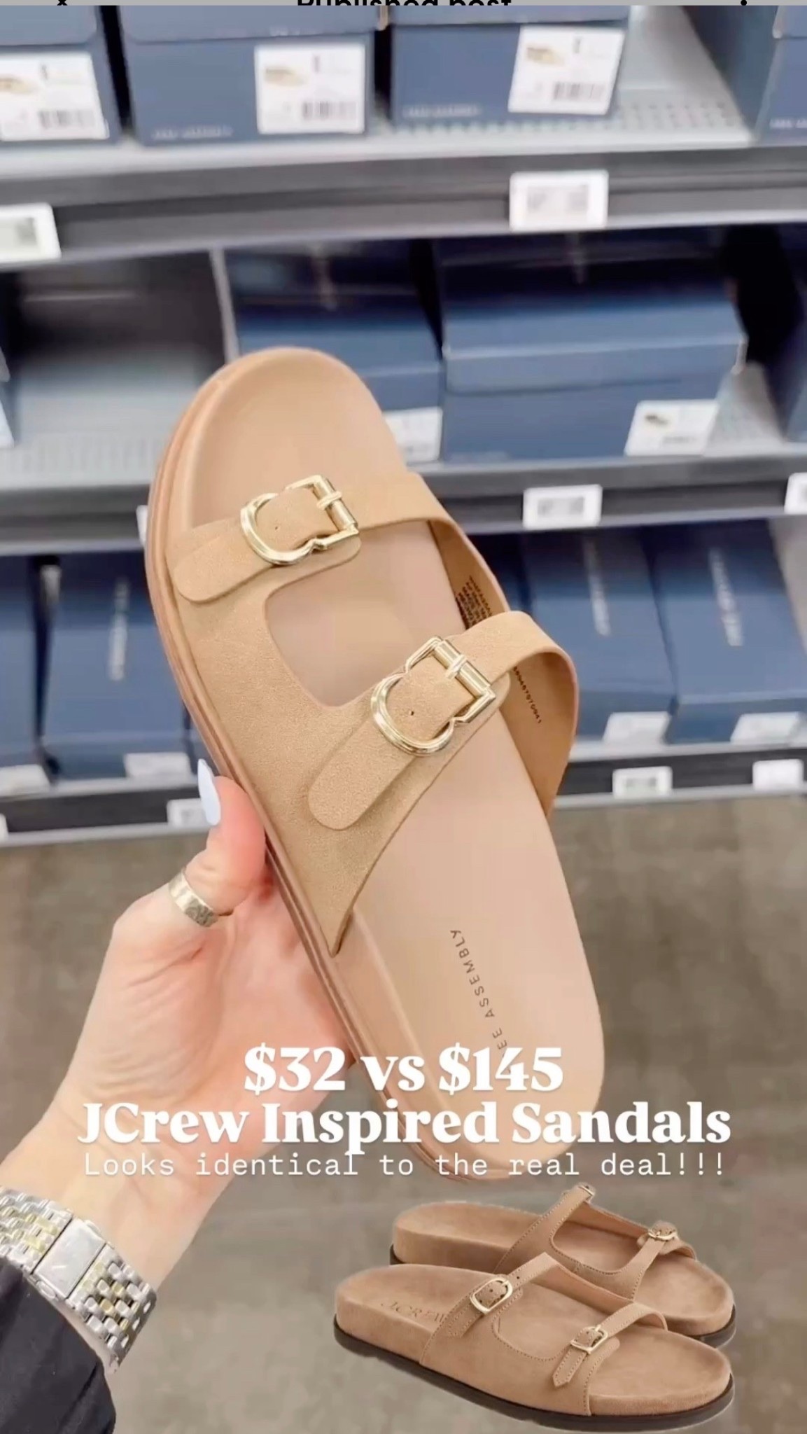🤍 Looks identical to the JCrew sandals for wayyyyyy less!!!!! 

$32 vs $145