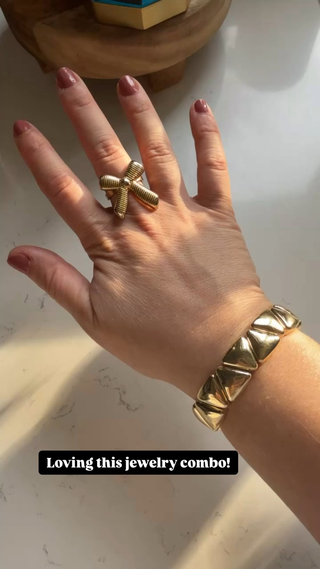 This bracelet from Alice & Bess is so cute! I love that it’s stretchy. I love the triangle design! A bow ring is so fun and so on trend!



#LTKGiftGuide #LTKHoliday #LTKSeasonal