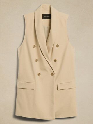 Long Flannel Suiting Vest | Banana Republic Factory