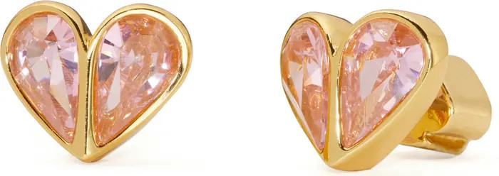 rock solid cubic zirconia heart earrings | Nordstrom