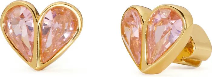 rock solid cubic zirconia heart earrings | Nordstrom