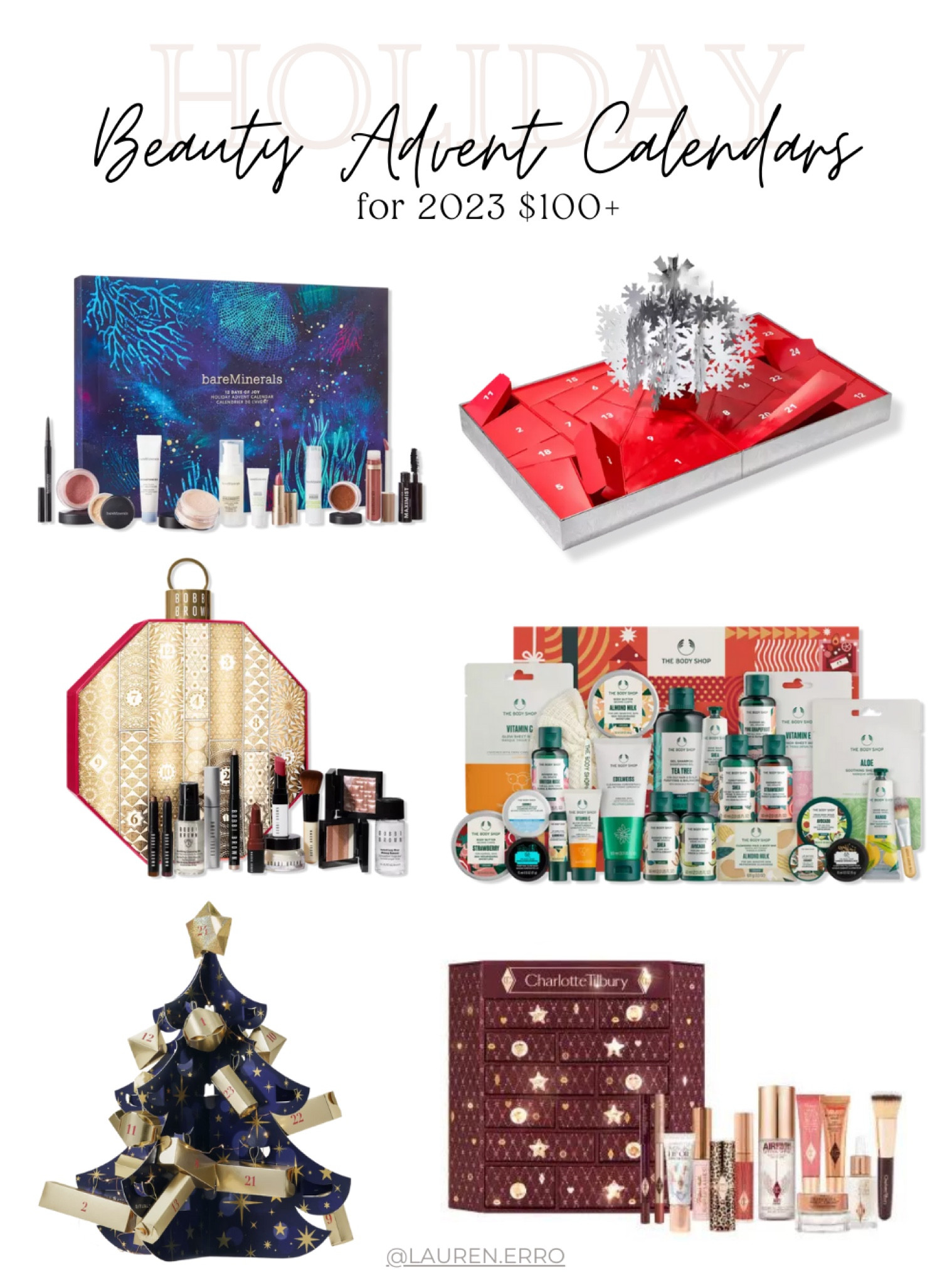 Holiday beauty advent calendars for 2023 $100+!
.
.
.
Bareminerals, Sephora, ulta, Amazon, the body shop, Bobbi brown, Macy’s, makeup, fragrance, perfume, skincare, nails, rituals, charlotte tilbury, MAC

#LTKHoliday #LTKHolidaySale #LTKGiftGuide
