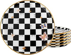 Glass Plate Set 7,8 Inch - Salad Plates | Dessert Appetizer Plates - Glass Lunch Plates - Small P... | Amazon (US)