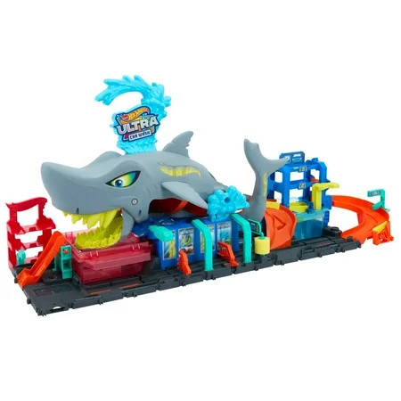 Hot Wheels City Ultra Shark Car Wash with Color Reveal Toy Car in 1:64 Scale, Ages 3-8, 8.34 in | Walmart (US)