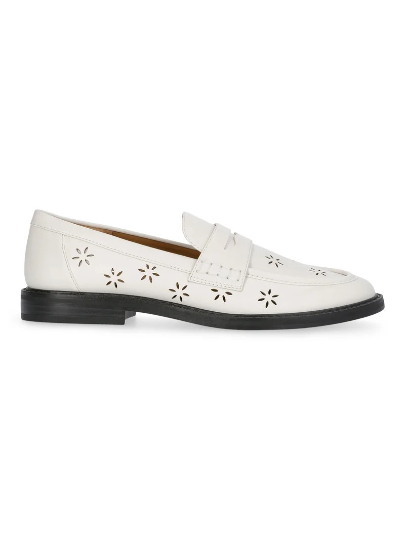 Free Assembly Women's Faux Leather Cut Out Loafers | Walmart (US)