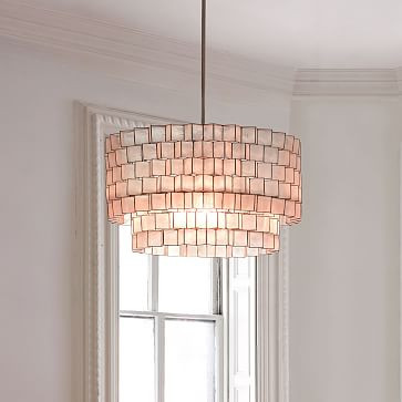 Capiz Zigzag Chandelier | West Elm (US)