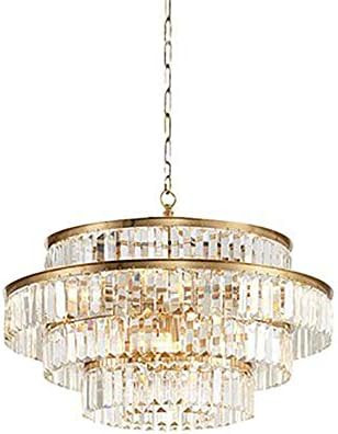 LVLVLO Gold Plated Color Crystal Modern Contemporary Chandeliers Pendant Ceiling Light 4-Tier Chande | Amazon (US)