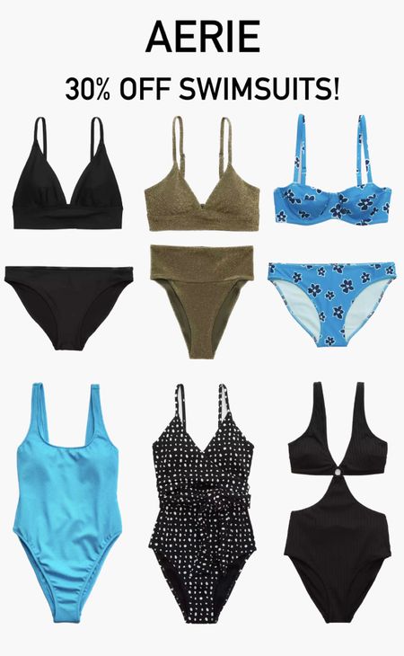 Swimsuits up to 30% off on sale at Aerie! My favs are linked below!👙💕

#LTKswim #LTKunder50 #LTKSeasonal