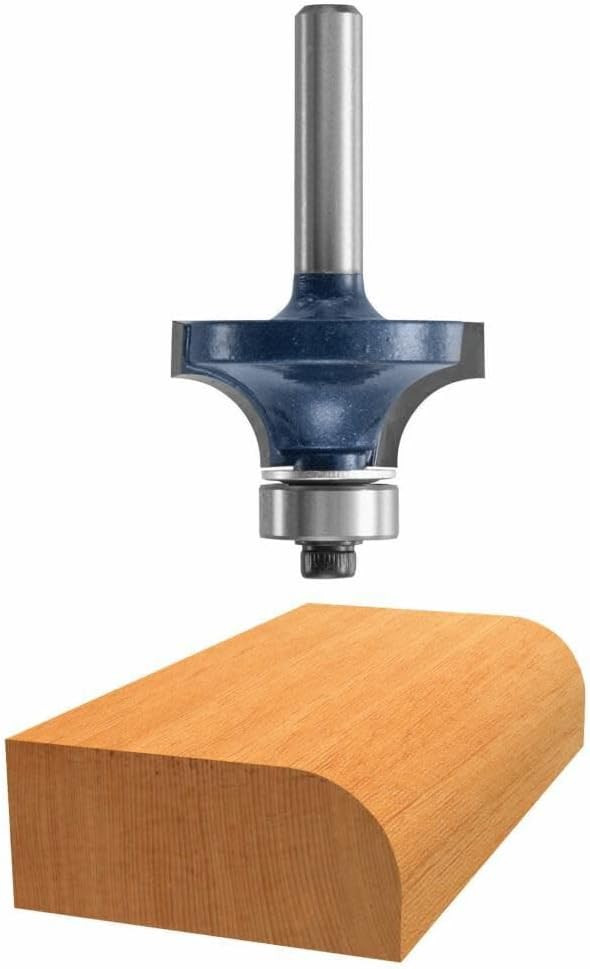 Bosch 85294M 1/4 In. x 1/2 In. Carbide Tipped Roundover Bit | Amazon (US)