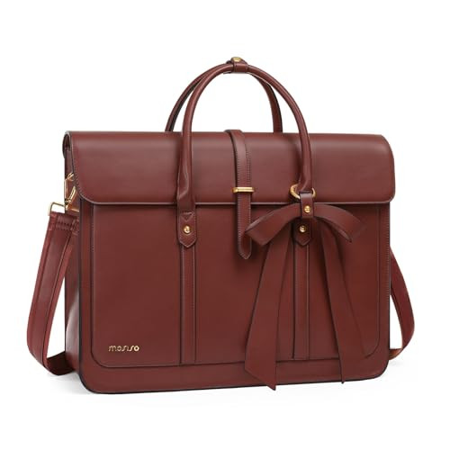 MOSISO Laptop Bag for Women, 15-15.6 inch PU Leather Laptop Shoulder Bags Convertible Backpack, 1... | Amazon (US)
