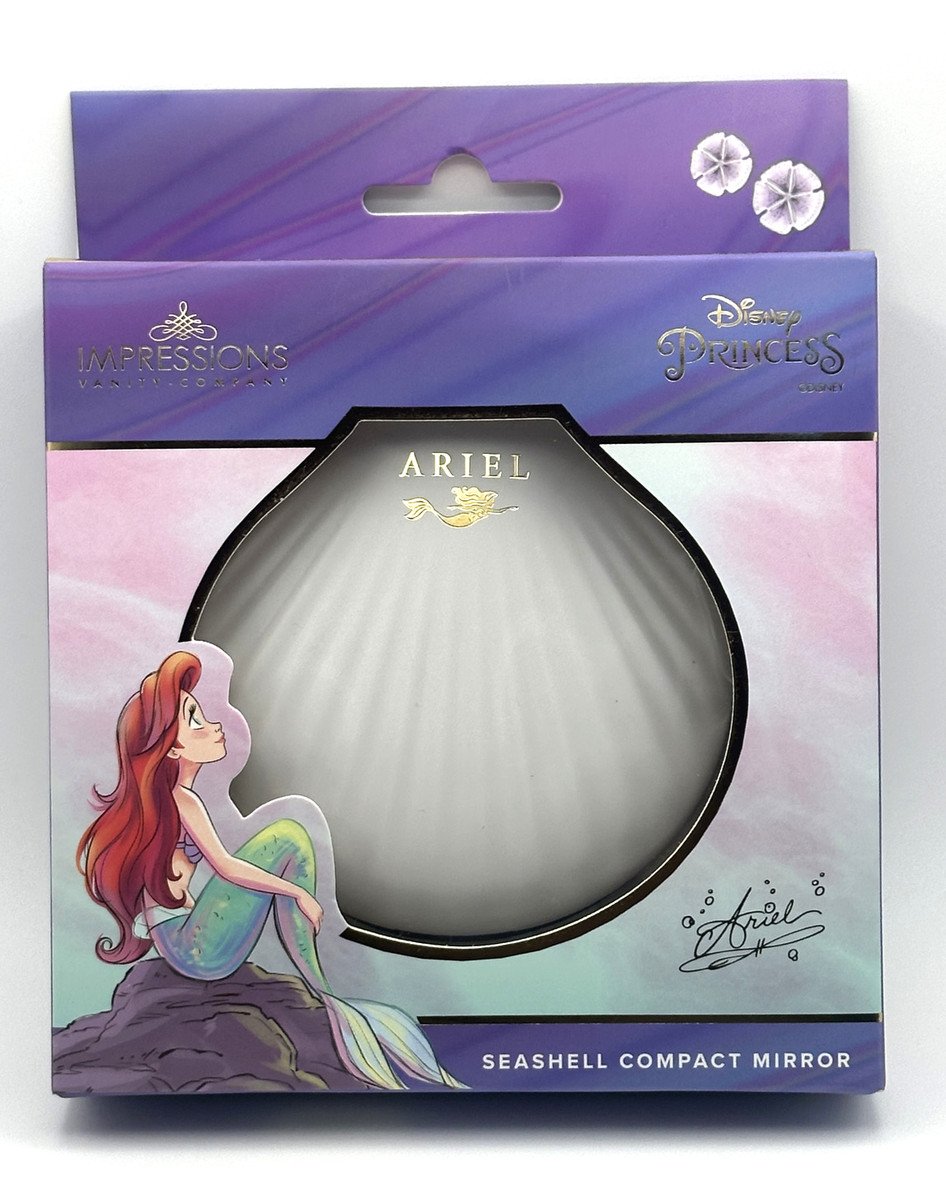 NIB Limited Edition Disney The Little Mermaid Seashell Compact Mirror LED Light | eBay US