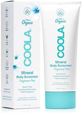 Amazon.com: COOLA Organic Mineral Sunscreen & Sunblock Body Lotion, Skin Care for Daily Protectio... | Amazon (US)