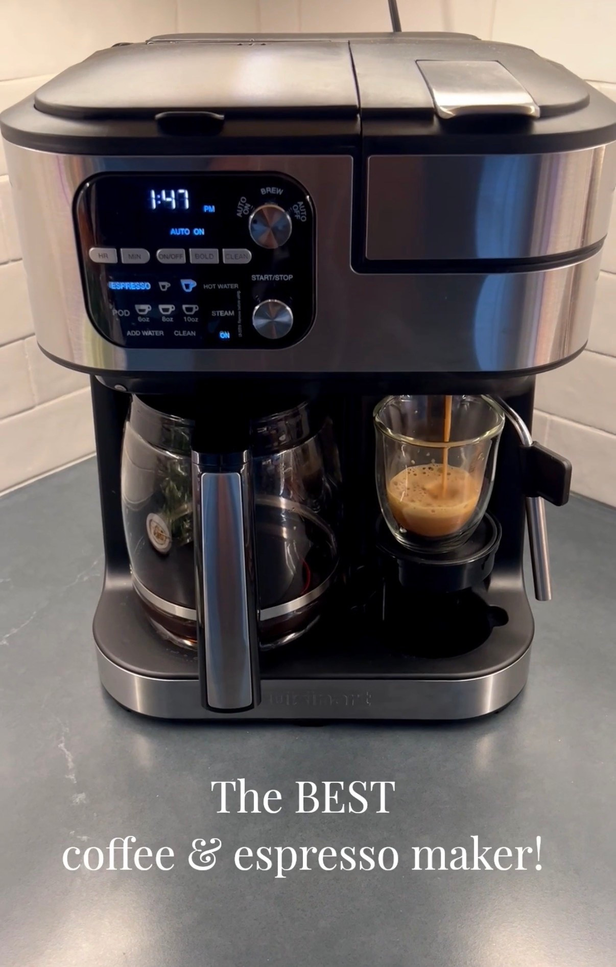 This was easily one of my best recent purchases! This all-in-one machine can make regular drip coffee in the pot, PLUS takes Keurig pods AND Nespresso pods. This eliminates the need for multiple machines on your counter! It even steams milk and makes hot water for tea! ☕️ 🙌🏼😍 Seriously the best machine ever and I did so much research to find the one that could do it all so you don’t have to ☺️

Also tagging some of my favorite coffee & espresso accessories 🤎


Kitchen coffee maker / espresso maker / kitchen countertop organization / interior design / home tips / kitchen home finds 

#LTKHome 

#LTKSaleAlert