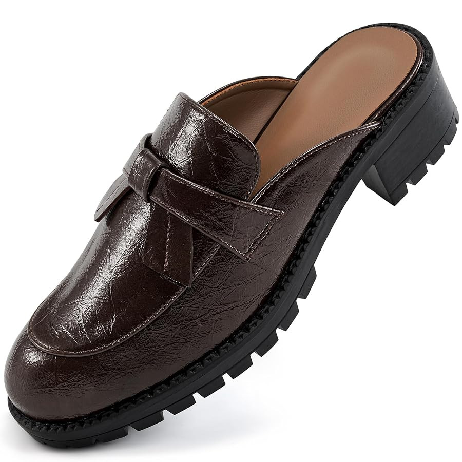 Ecetana Mules for Women Dressy Comfortable Slip on Chunky Backless Loafers Casual Slides Shoes fo... | Amazon (US)