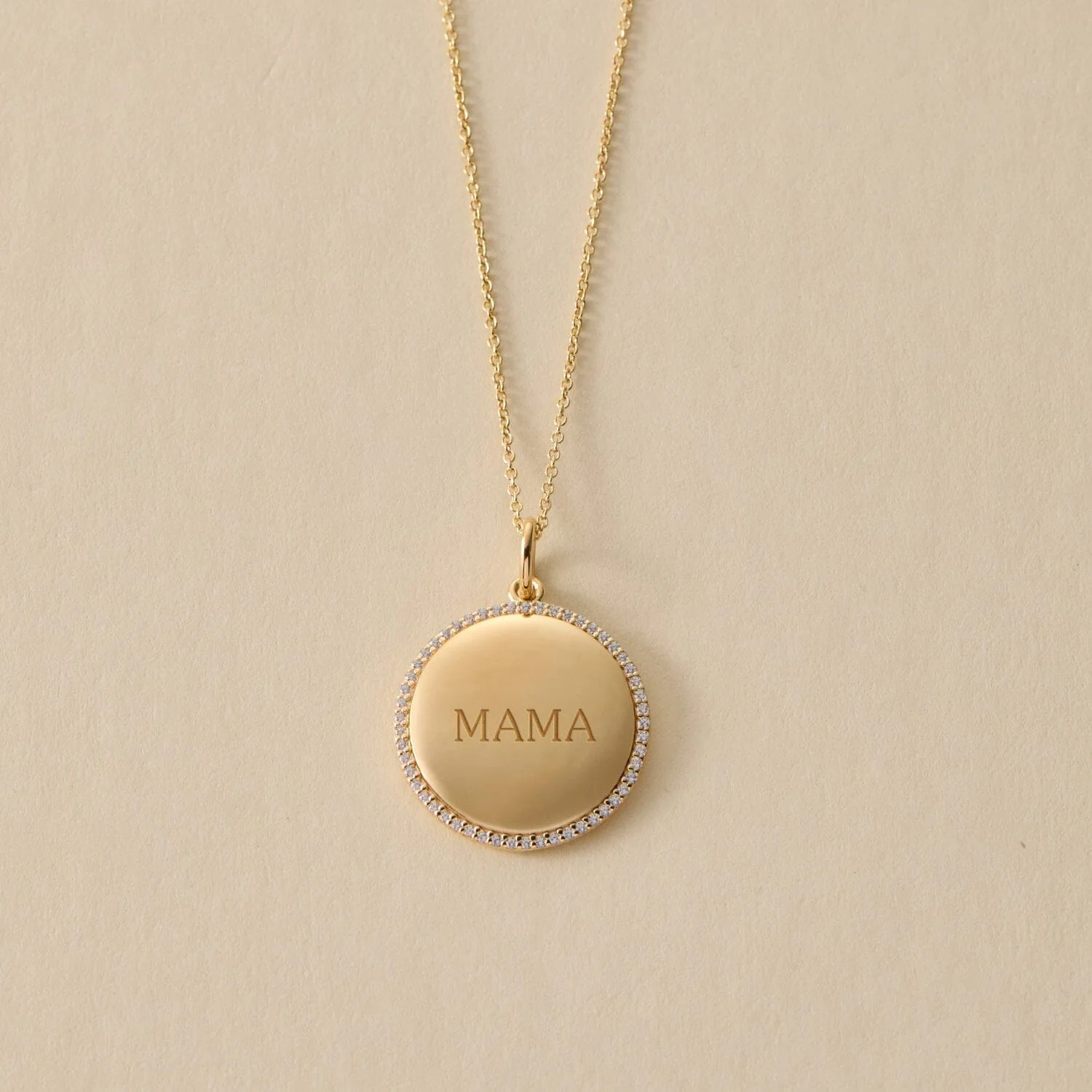 Mama Pavé Pendant Necklace | Tiny Tags (US)