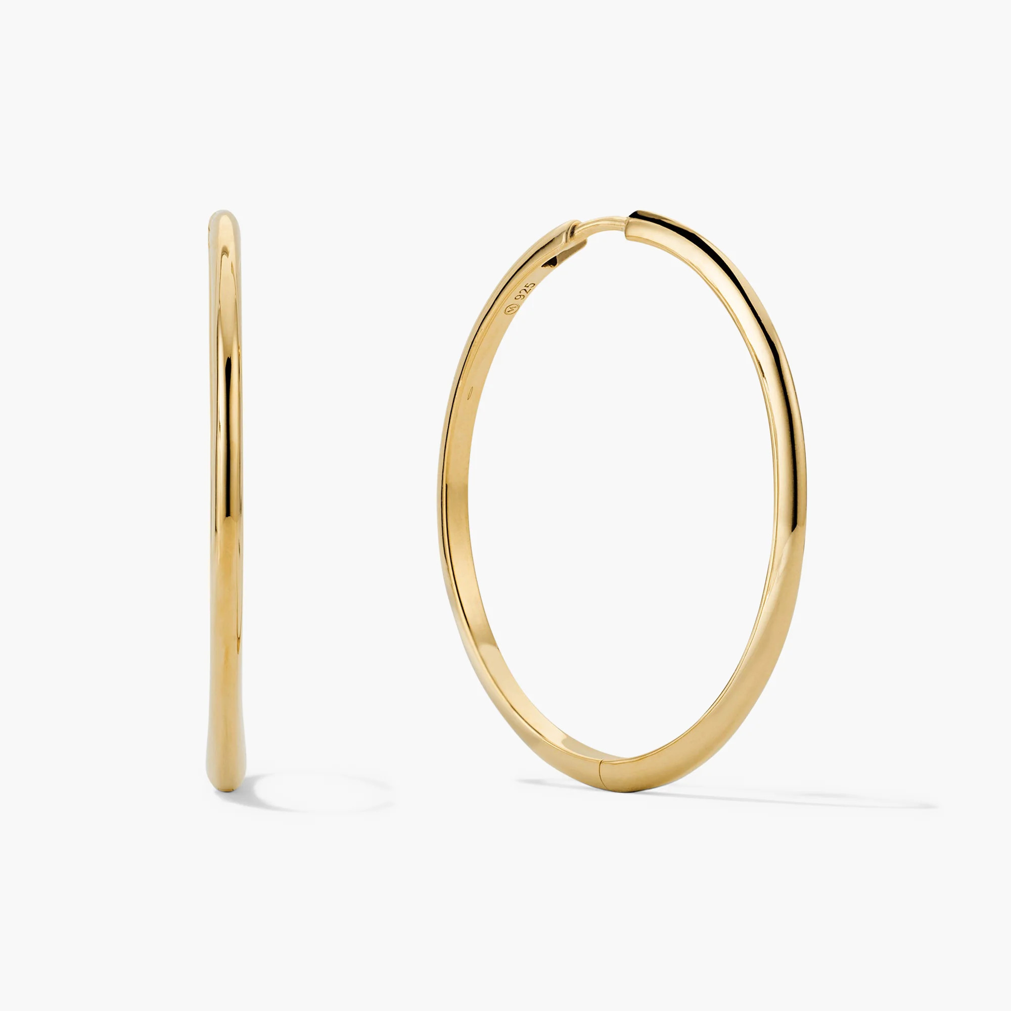 Tube Oversized Hoops | Mejuri Fine Crew