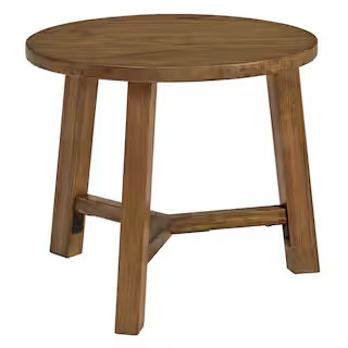 Alaterre Furniture Newbury Alaterre 20 in. Pecan Round Wood End Table ANNE2035 - The Home Depot | The Home Depot