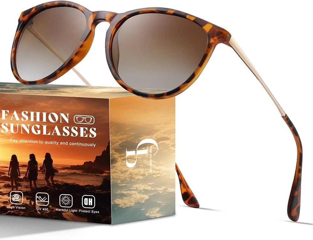 CHBP Polarized Sunglasses for Women Men - Trendy 2024 Vintage Classic Retro Round Mirrored Lens D... | Amazon (US)