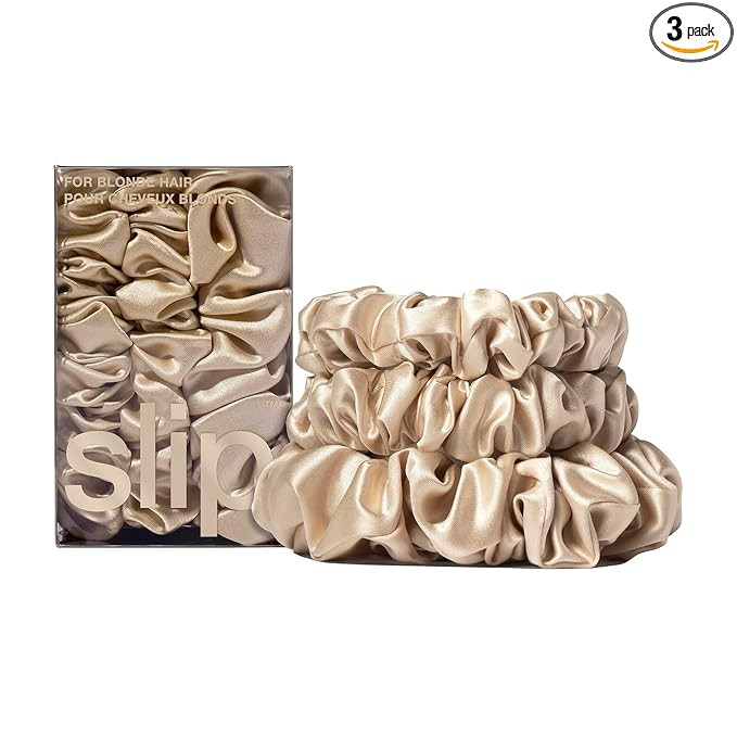 slip Back to Basics Blonde Midi & Large Scrunchie Set | Includes 2 Midi & 1 Large Pure Silk Scrun... | Amazon (US)