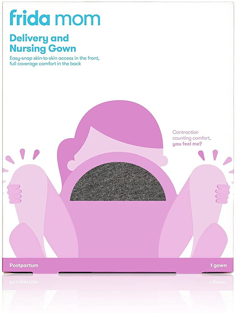 Frida Mom Delivery and Nursing Gown | Easy-Snap, Tagless, Skin-to-Skin Access and Full Coverage i... | Amazon (US)
