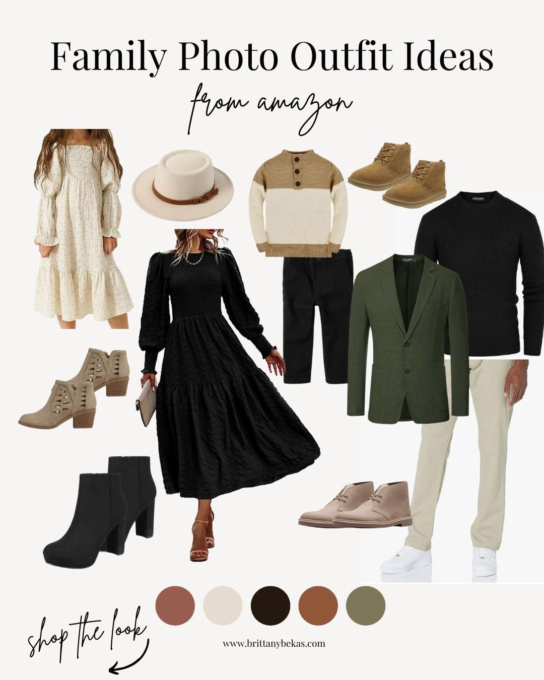 Amazon fall family photo outfit ideas for family pictures - neutral family photo outfits - fall family pictures - fall outfits - toddler fall outfits - men fall outfits - girls fall dress - women's fall dress
 | Amazon (US)