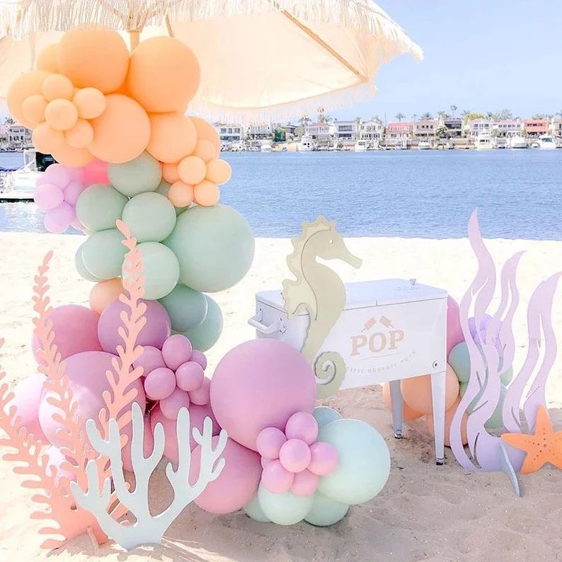 Ocean Pastel Balloon Garland Kit | Mermaid Balloon Garland Kit | Under the Sea Balloon Garland | ... | Etsy (US)