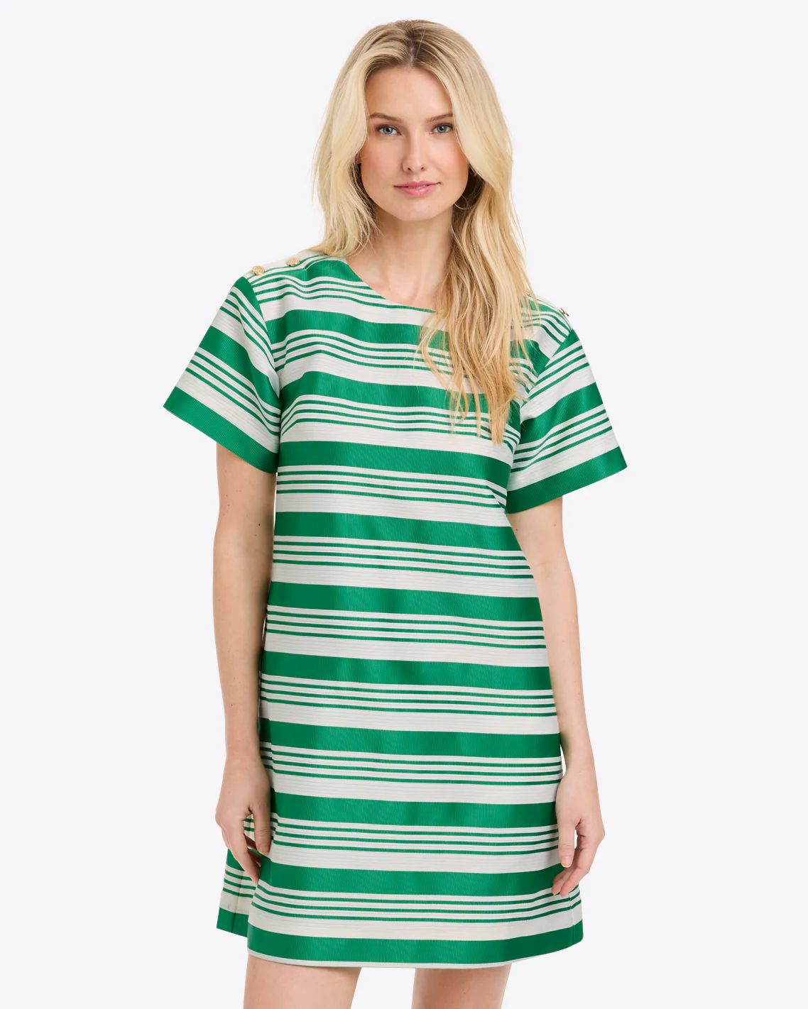 Emmaline Shift Dress in Ottoman Stripe | Draper James (US)