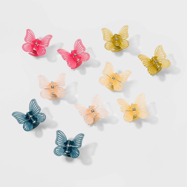 Transparent Butterfly Hair Clip Set 10pc - Wild Fable™ | Target
